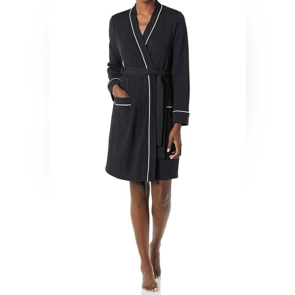 Amazon Essential Women's Lightweight Waffle Mid-Length Robe